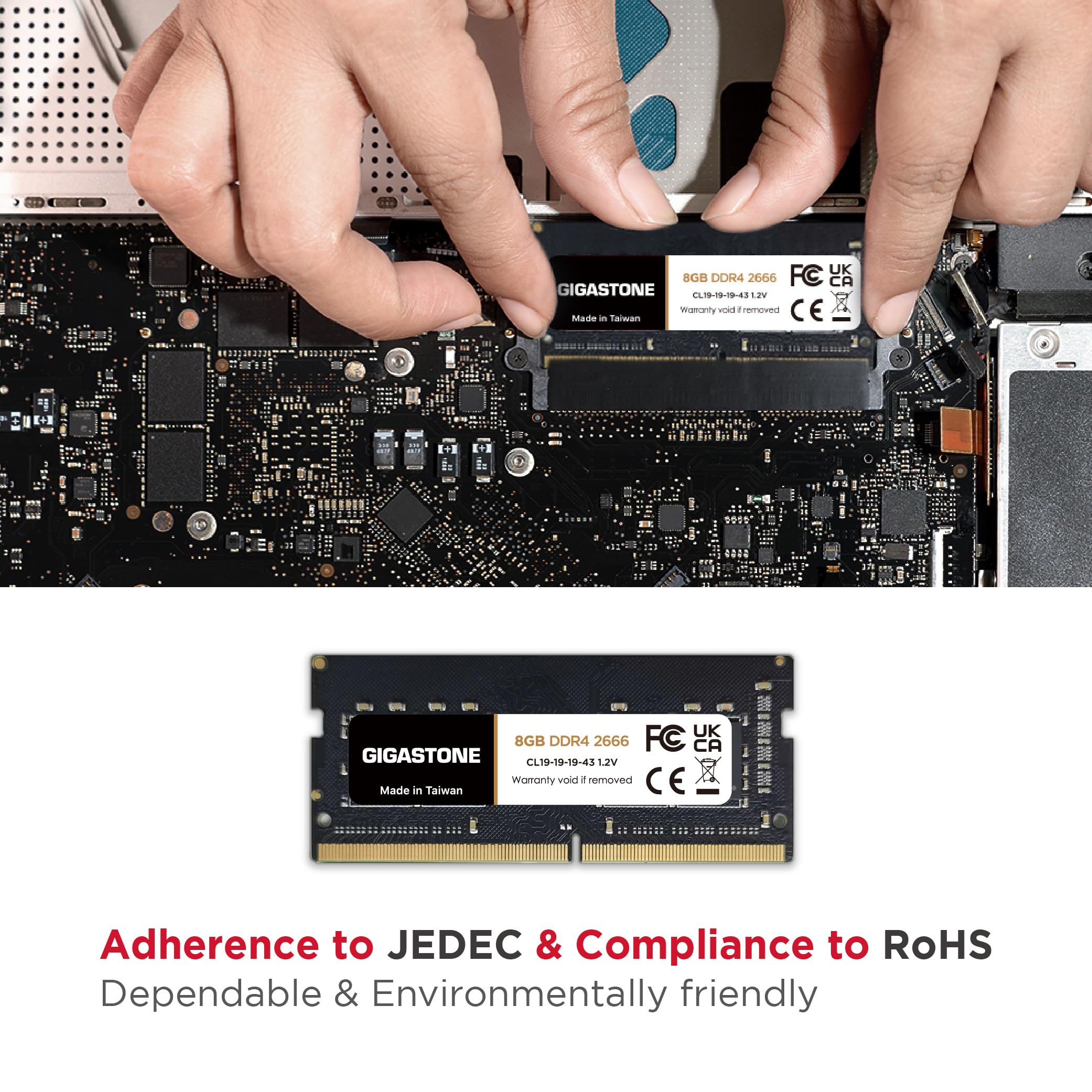 Amazon.co.jp: 【メモリ ノートパソコン専用 DDR4】 GIGASTONE 8GBx2枚