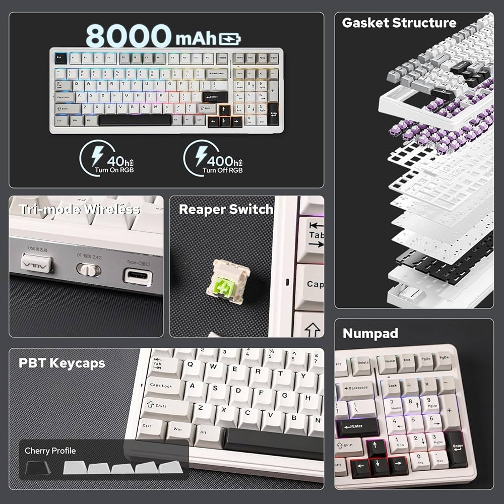 Amazon.in: Buy EPOMAKER x Aula F99 Wireless Mechanical Keyboard