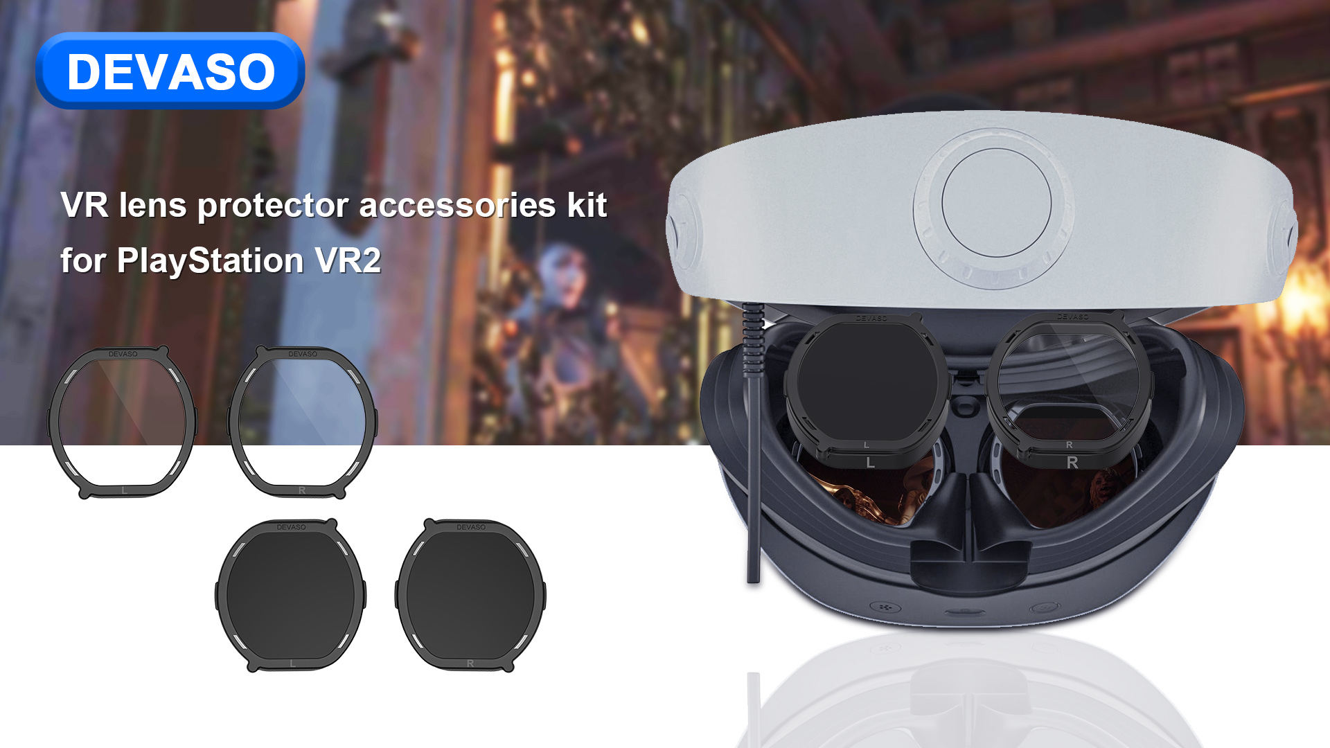 Amazon.com: DEVASO Lens Protector Cover Kit for PSVR2, Protector