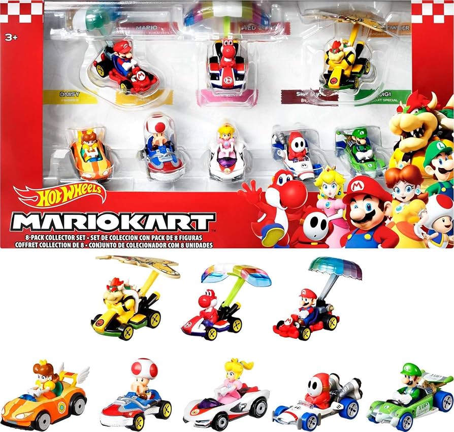 Amazon.com: Hot Wheels Mario Kart Glider Vehicle - 8pk, Ages 3+