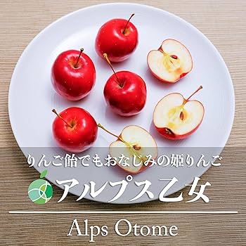 Amazon.co.jp: アルプス乙女 姫りんご 家庭用 約1kg 15-40玉 長野県産