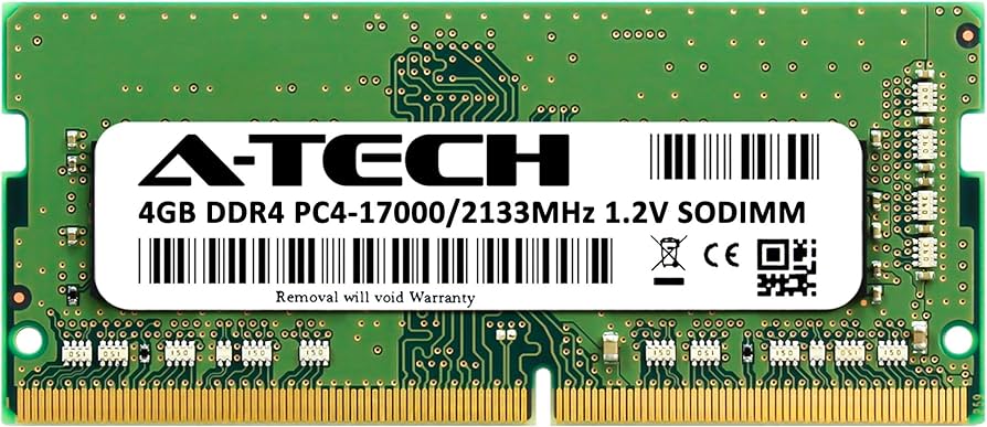 A-Tech 4GB DDR4 2133 MHz SODIMM PC4-17000 (PC4-2133P) CL15 Non-ECC