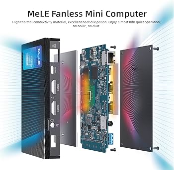 Amazon.com: MeLE Quieter3Q Fanless Mini PC 8GB DDR4 256GB ROM Tiny