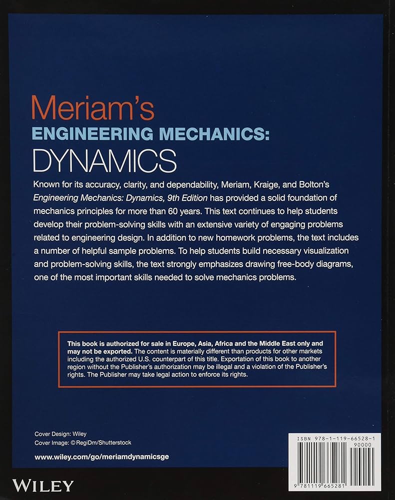 Meriam's Engineering Mechanics: Dynamics, Global Edition: Meriam