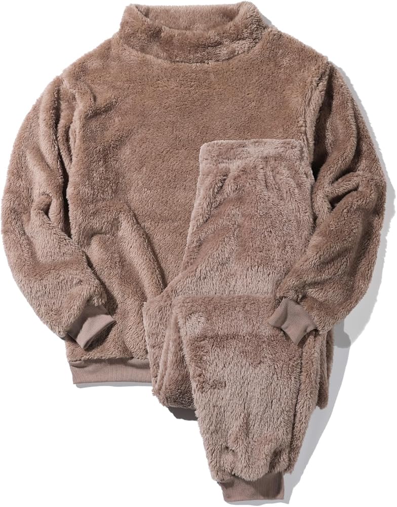 Amazon | [Nutopia] ふわもこ毛布パジャマ ファーフリース モカ