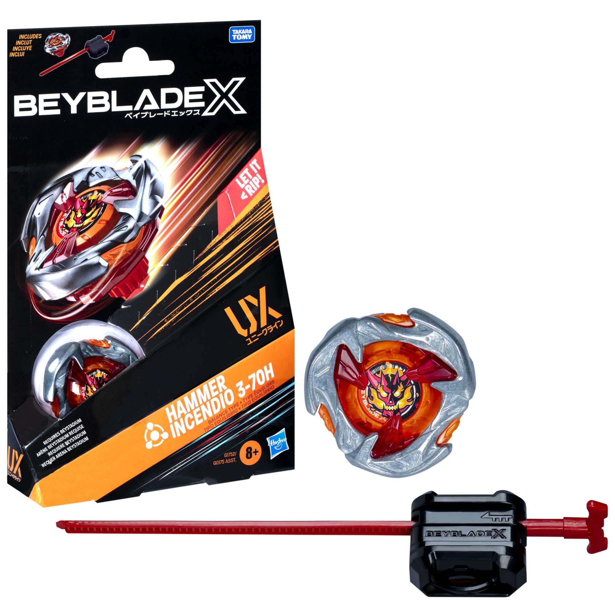 Amazon.com: Beyblade X Hammer Incendio 3-70H UX Starter Pack Set