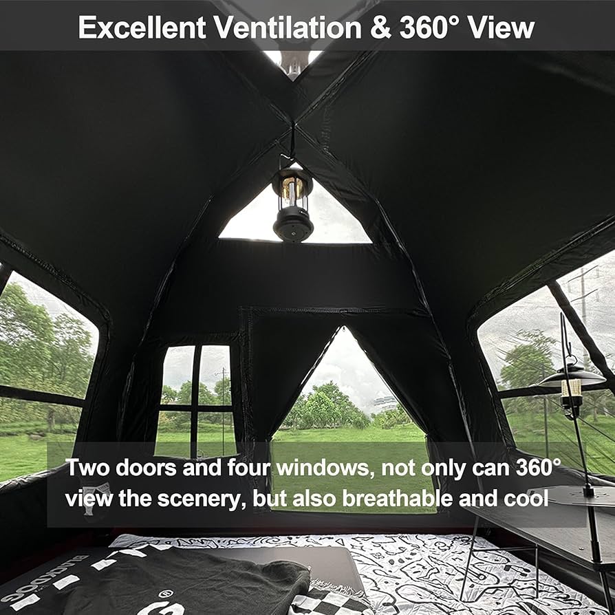 Amazon.com : windhike Blackdog Portable Camping Tent - 2-4 Person
