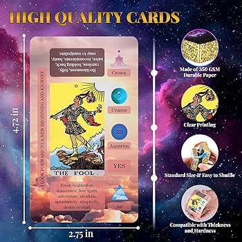 Amazon.com: XSYLOHXL Tarot Cards with Meanings on Them for