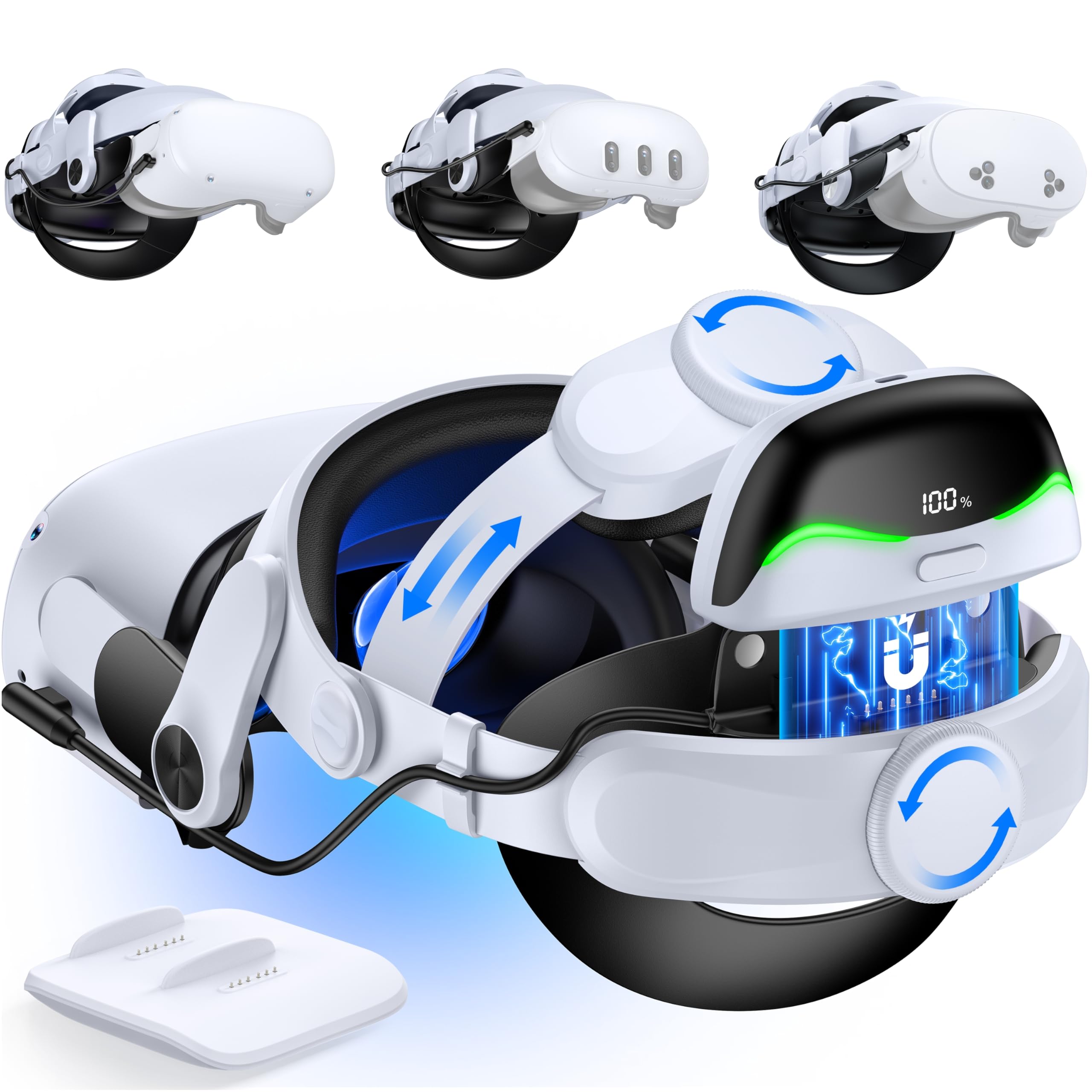 Amazon.com: Hot-Swappable Battery Head Strap for Quest 3/Quest 3S