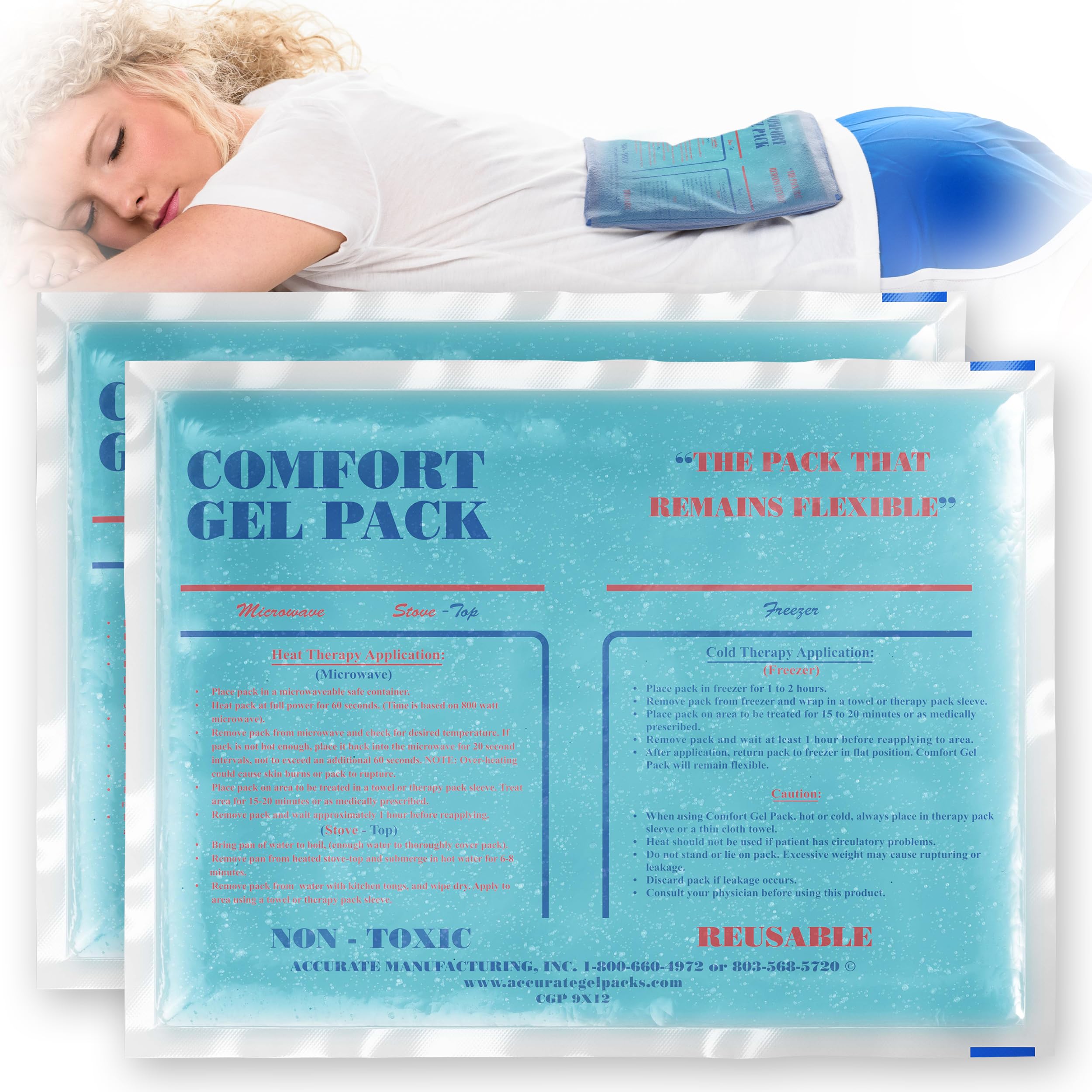 Amazon.com: Accurate 9x12 Comfort Gel Pack-2 Pack (2) : Health