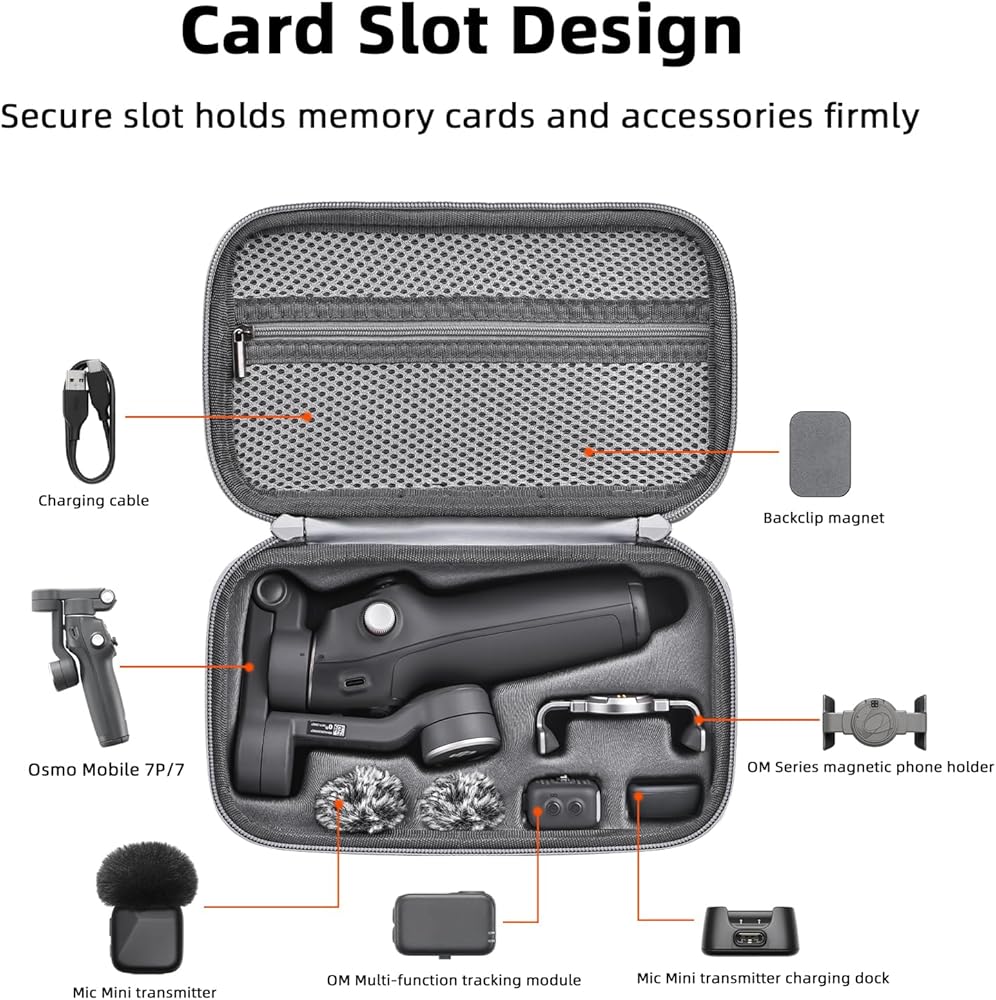 Amazon.com : BRDRC Osmo Mobile 7P 8 Case, PU Leather Portable