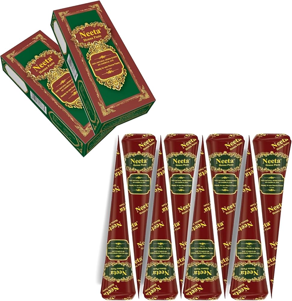 Amazon.com : Neeta 8 Pack 100% Natural Ready to Use Henna Paste