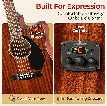 Amazon | Fender CD-60SCE Solid Top Dreadnought Acoustic-Electric