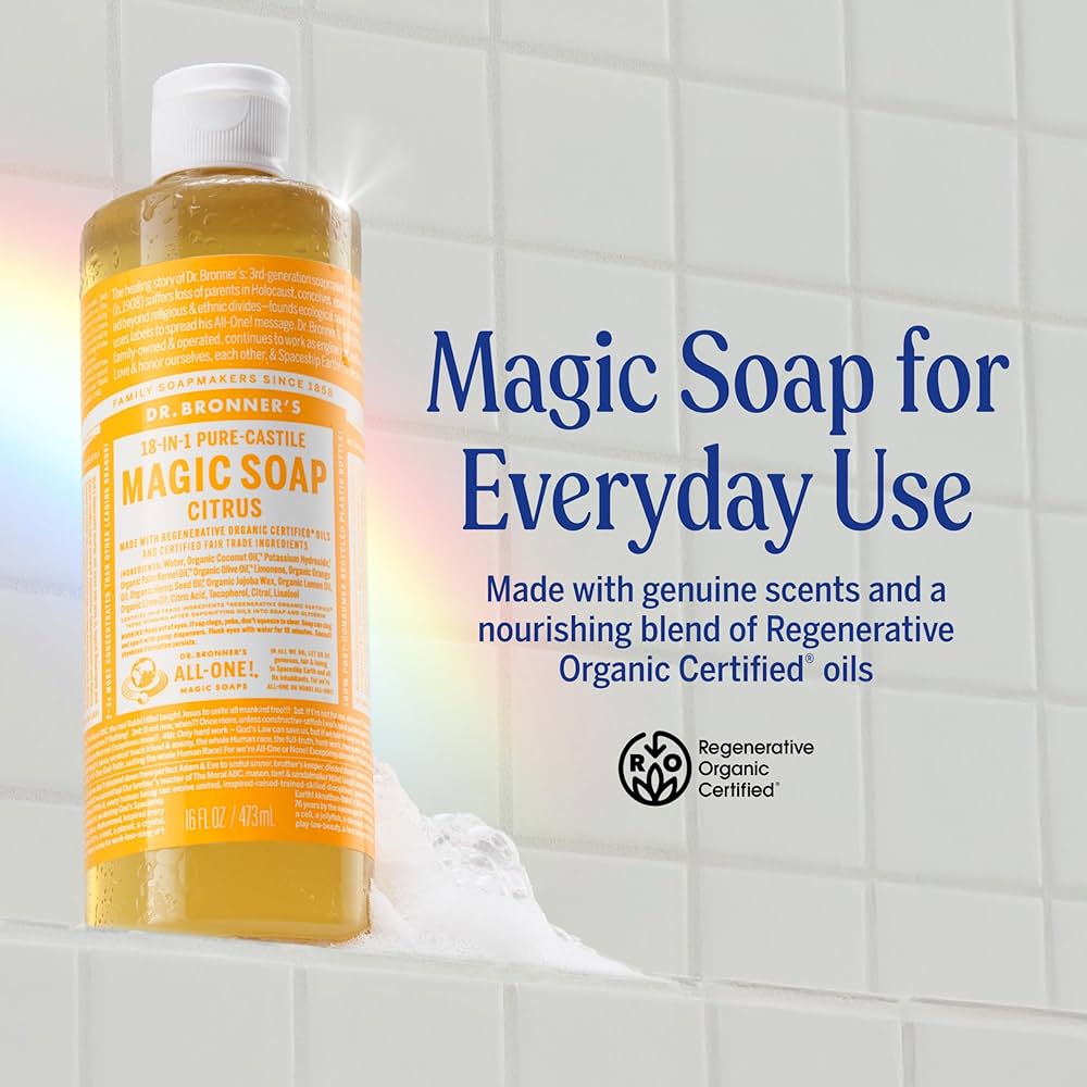 Amazon.com: Dr. Bronner's Pure-Castile Magic Liquid Soap (Citrus