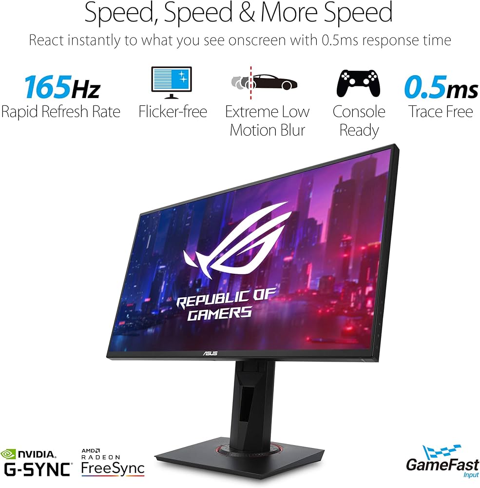 Amazon.co.jp: Asus VG258QR 24.5” Gaming Monitor 165Hz Full HD