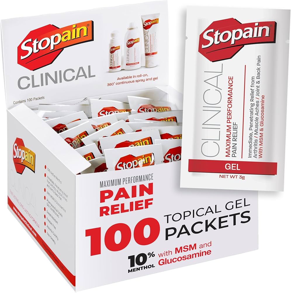 Amazon.com: Stopain Pain Relief Clinical Gel Packets, Made in USA