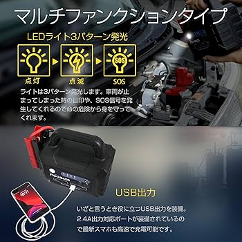 Amazon | 88HOUSE ジャンプスターター 12V 24V 大容量 修理対応可