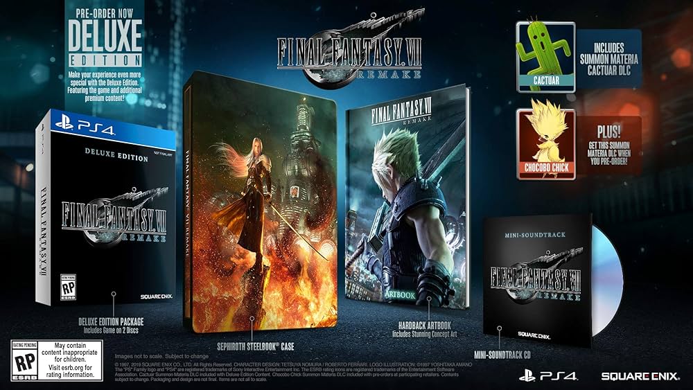 Amazon.com: Final Fantasy VII Remake - PlayStation 4 Deluxe