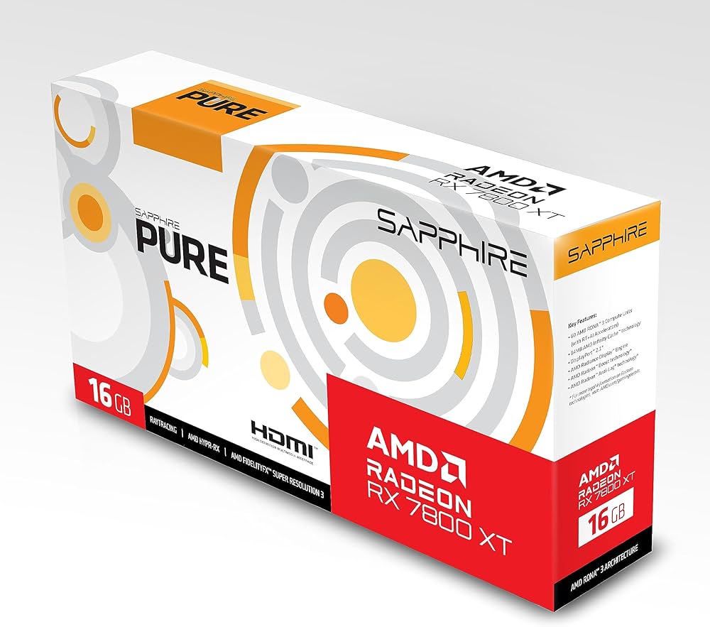 Amazon | Sapphire 11330-03-20G Pure AMD Radeon RX 7800 XT