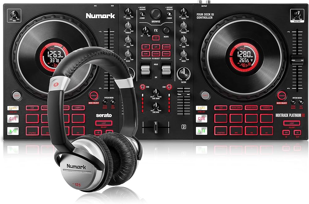Numark Mixtrack Platinum FX + HF125 - DJ Controller For Serato DJ