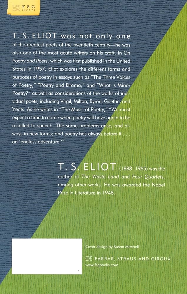 Amazon.com: On Poetry and Poets (FSG Classics): 9780374531973