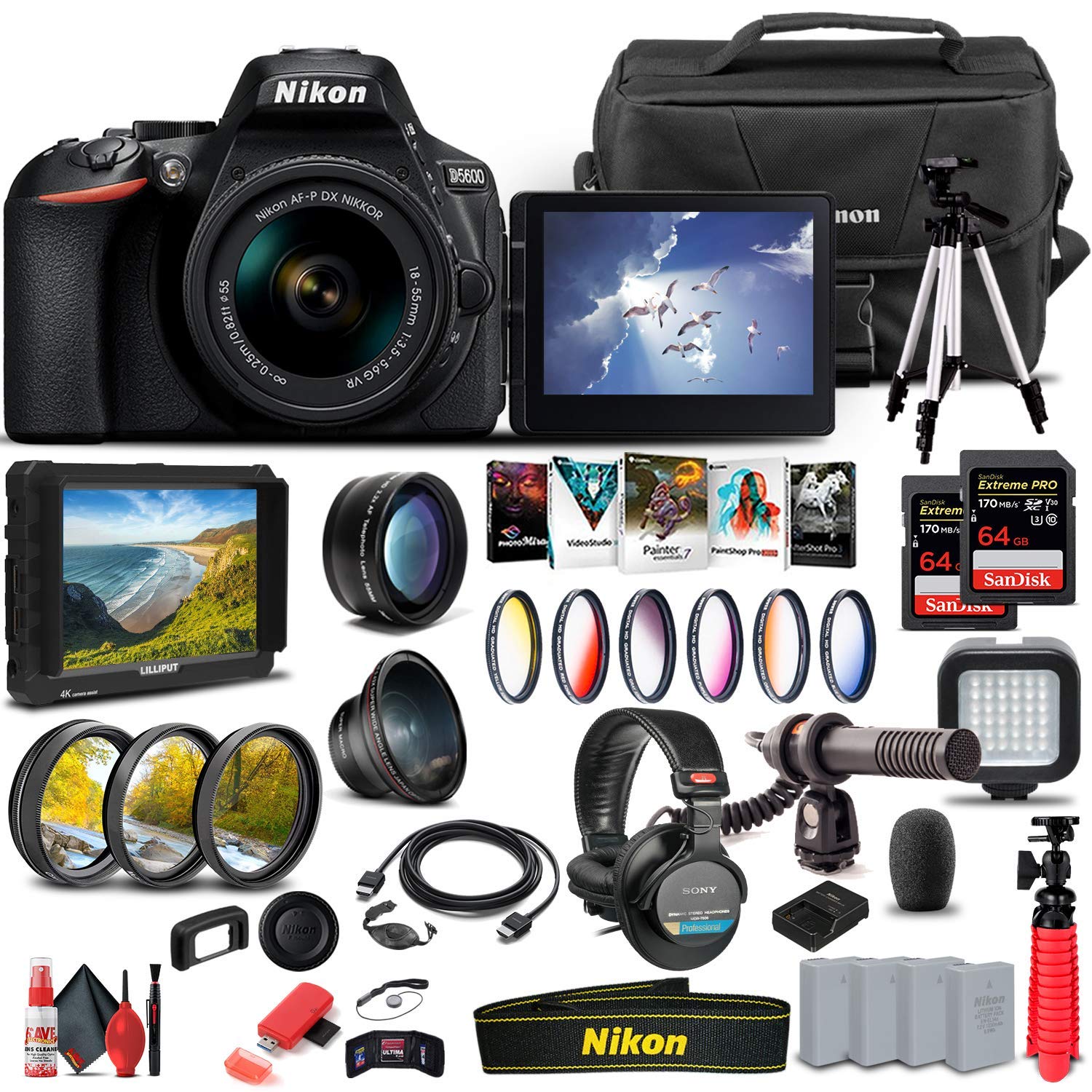 Amazon.com : Nikon D5600 DSLR Camera with 18-55mm Lens (1576) + 4K