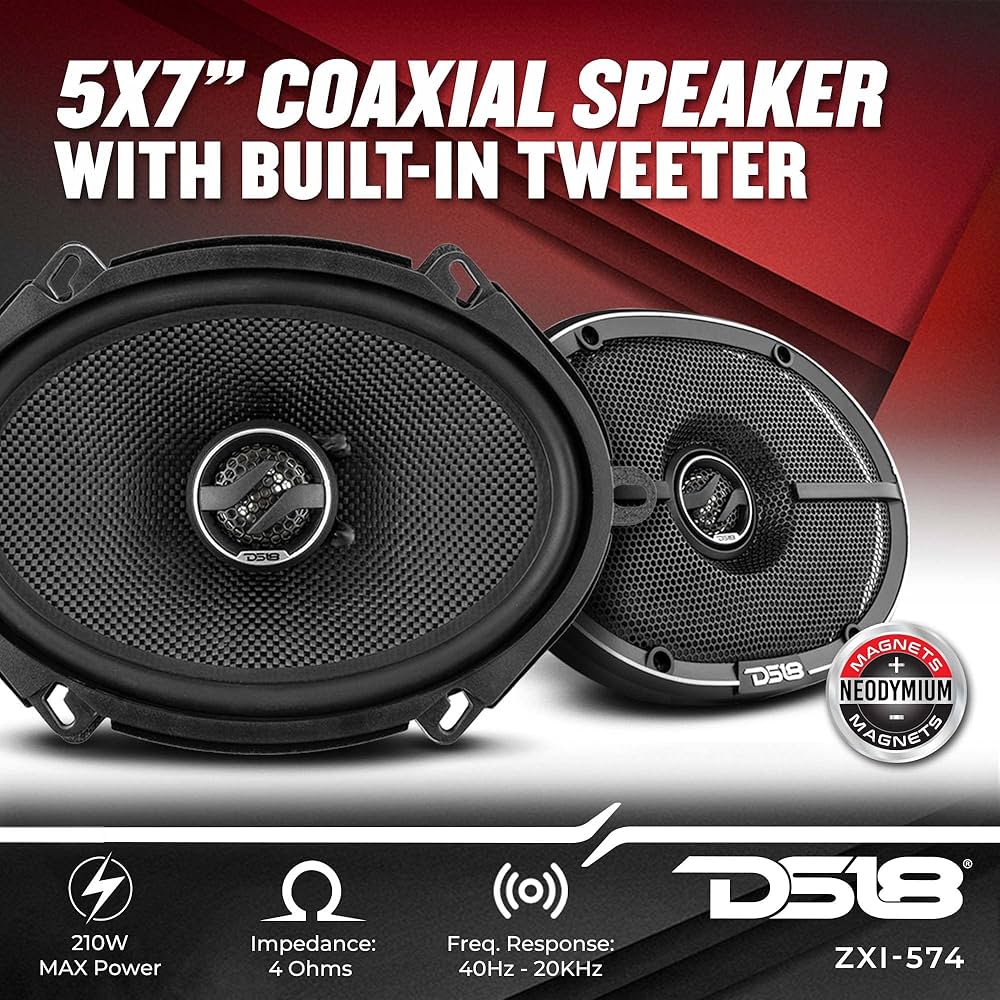 Amazon.com: DS18 ZXI-574 Elite 5x7 Inches 2-Way Coaxial Car