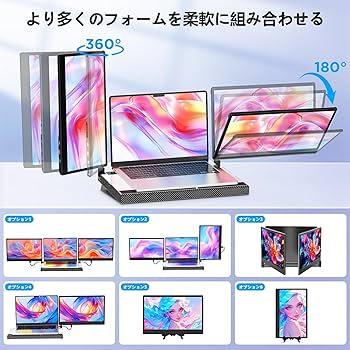 Amazon.co.jp: デュアルディスプレ トリプルモバイルモニター