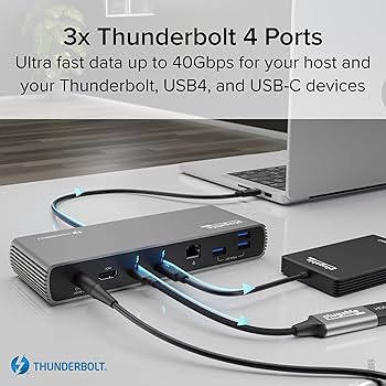 Amazon.com: Plugable Thunderbolt 4 Docking Station | TAA-Compliant