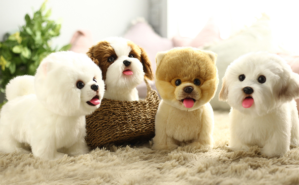 ☘️大特価☘️電子ウォーキング秋田犬 ぬいぐるみ 歩くおもちゃ