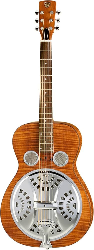 Epiphone Dobro Hound Dog Deluxe Round Neck Resonator Guitar, Brown