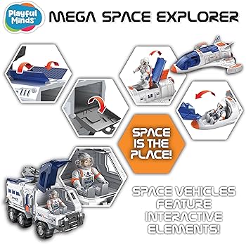 Playful Minds – Rocket Space Toy, Kids Spaceship Playset Includes