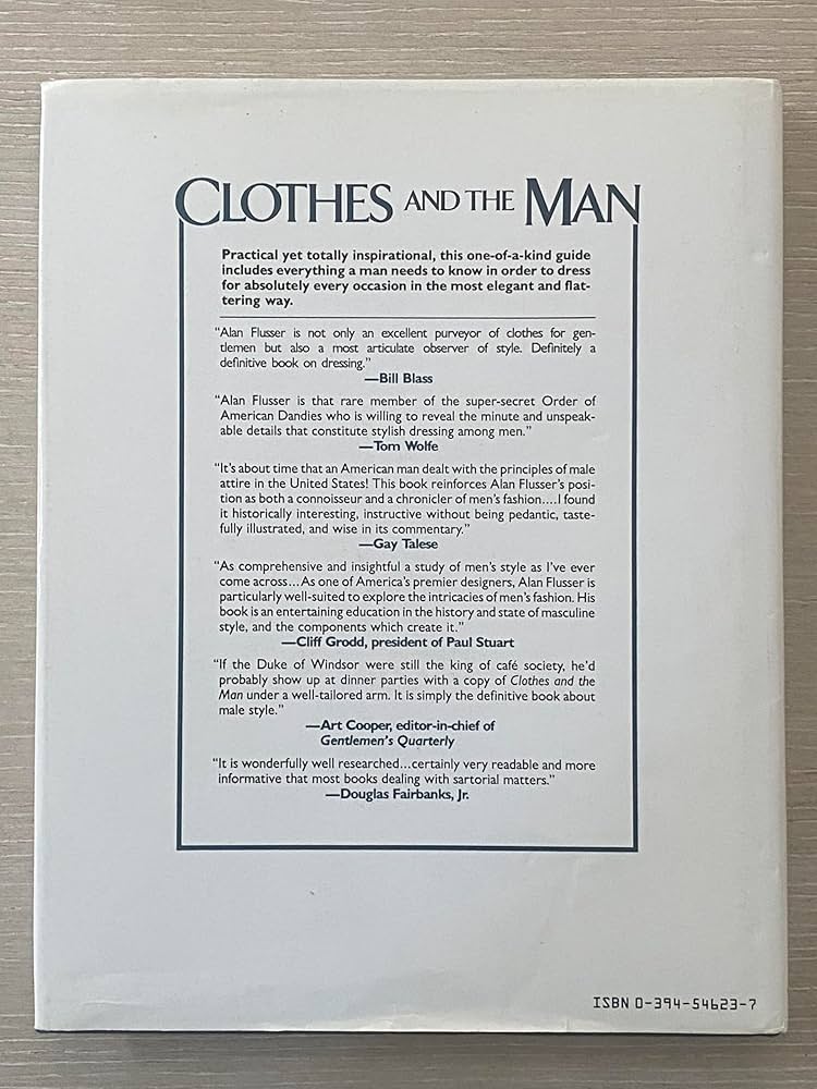Clothes and the Man: The Principles of Fine Men's Dress: Flusser