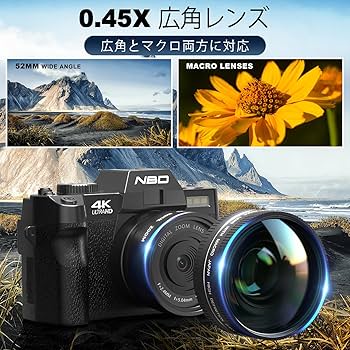 Amazon | NBD 4K 4800万画素・120FPSデジタルカメラ【Wi-Fiとアプリ