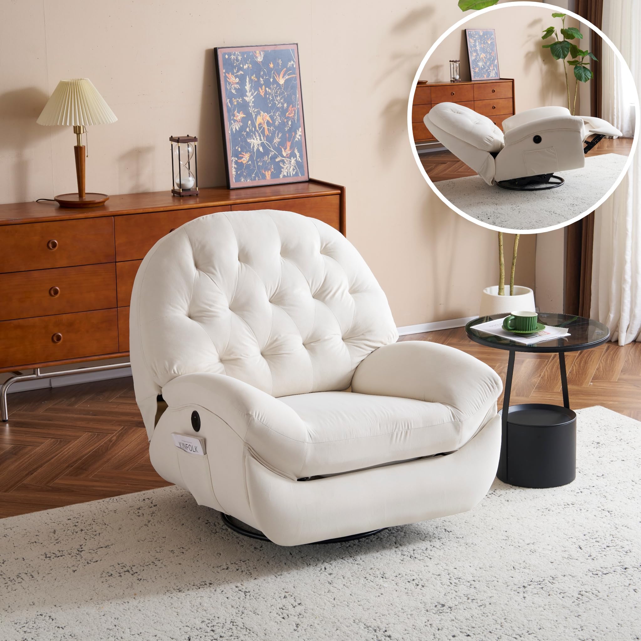 Amazon｜森風ShinrinKaze リクライニングソファー 360度回転 1人掛け