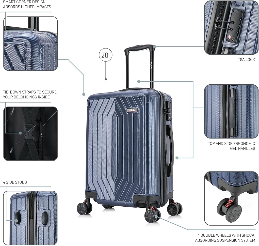 Amazon.com | DUKAP STRATOS 20 Inch Carry On Hardside Luggage with