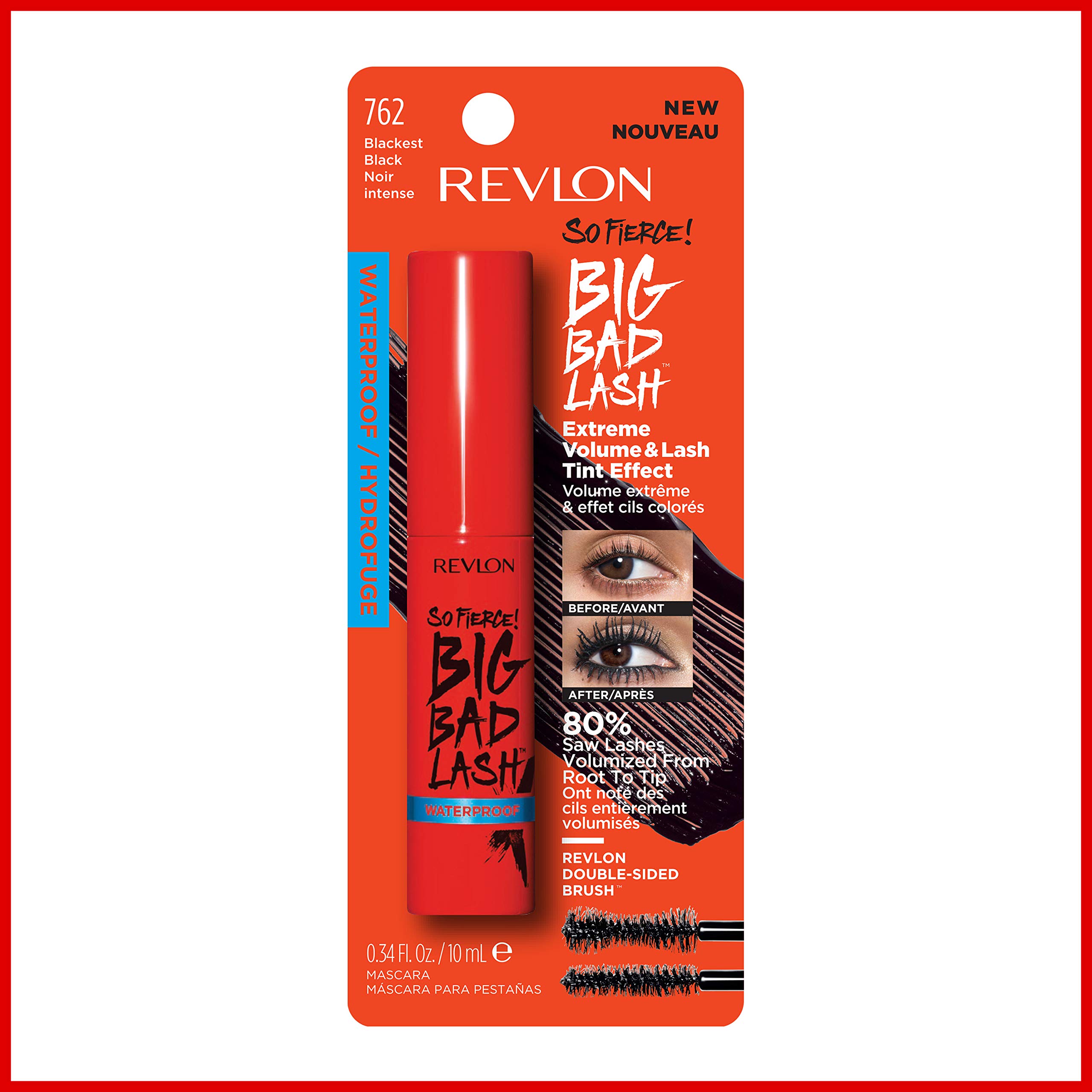REVLON So Fierce! Big Bad Lash Mascara, 762 Waterproof Blackest