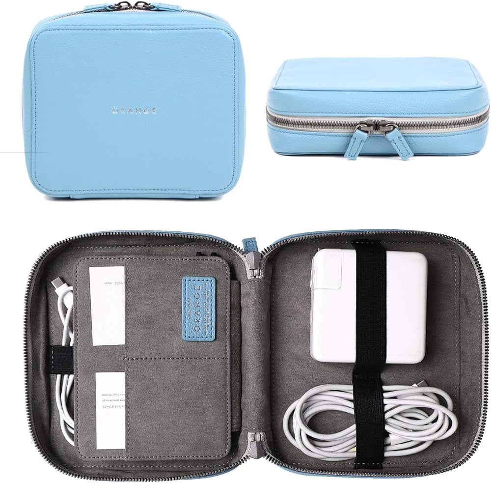 Amazon | 本革 ガジェットポーチ THE POD ／ガジェットケース (スカイ