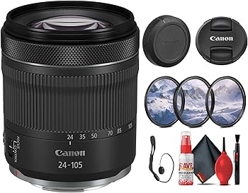 Amazon.com : Canon RF 24-105mm f/4-7.1 is STM Lens (4111C002) +