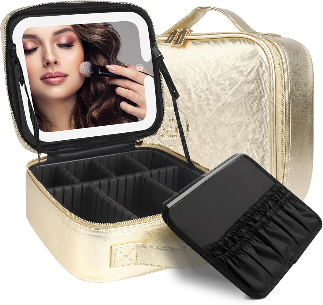 Amazon.co.jp: MOMIRA 鏡付きメイクボックス 化粧品収納ボックス