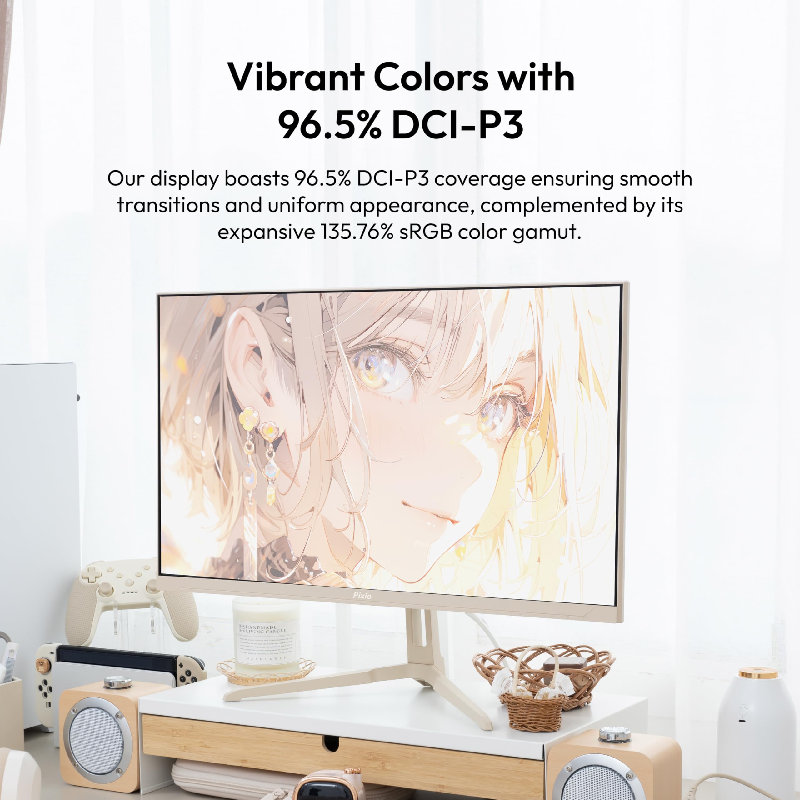 Amazon.com: Pixio PX278 Wave Beige 27 inch 180Hz Refresh Rate Quad