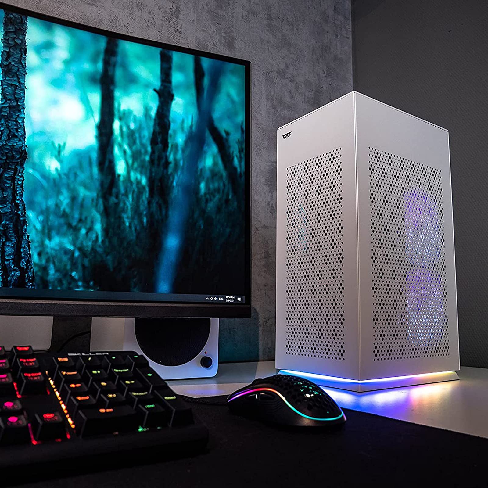 Amazon.co.jp: darkFlash DLH21 PCケース ミニタワータイプ ITXケース