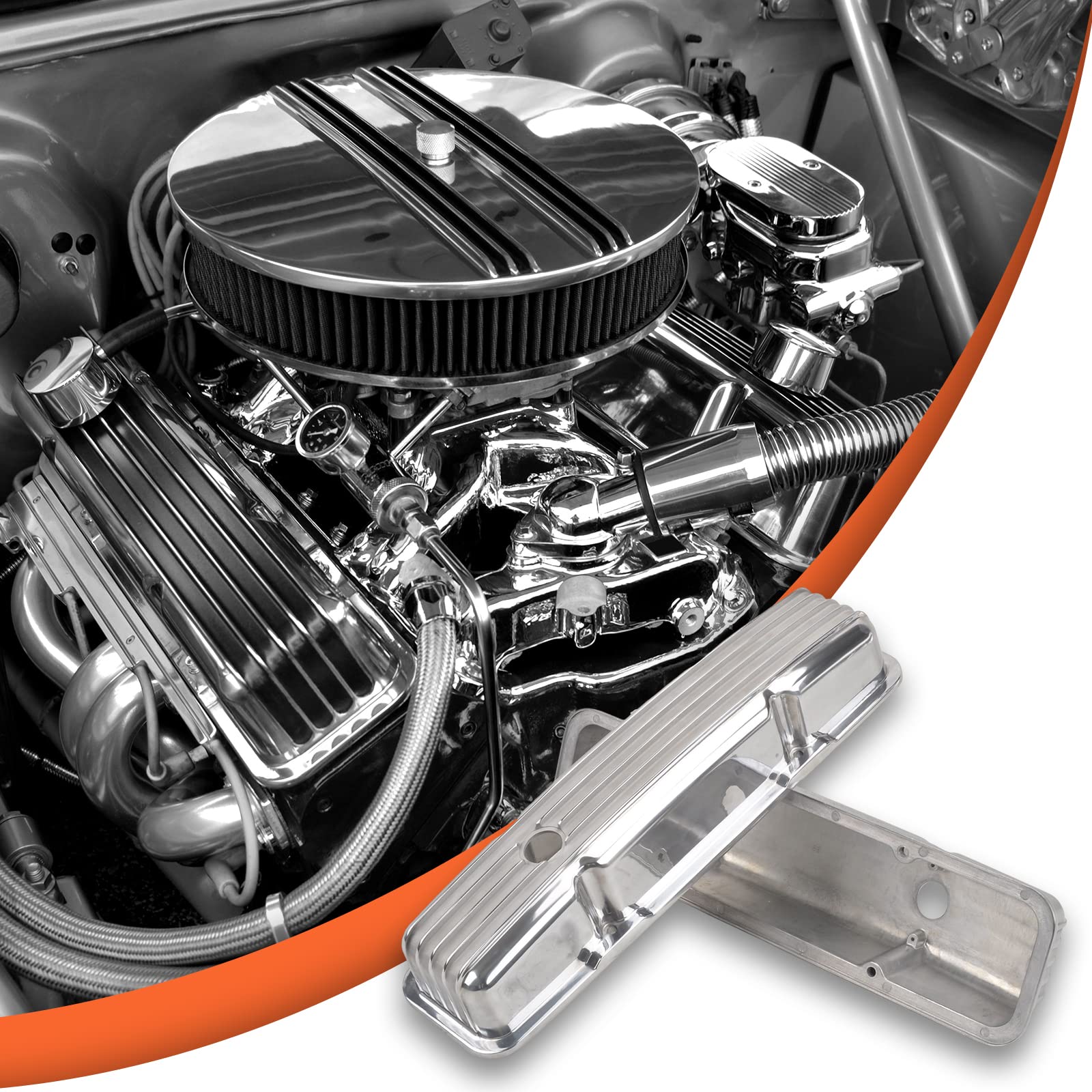 Amazon | TBAPFS アルミバルブカバー 穴付き レトロ フィン付き 光沢