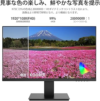 Amazon.co.jp: KOORUI ゲーミングモニター24インチ フルHD IPSパネル