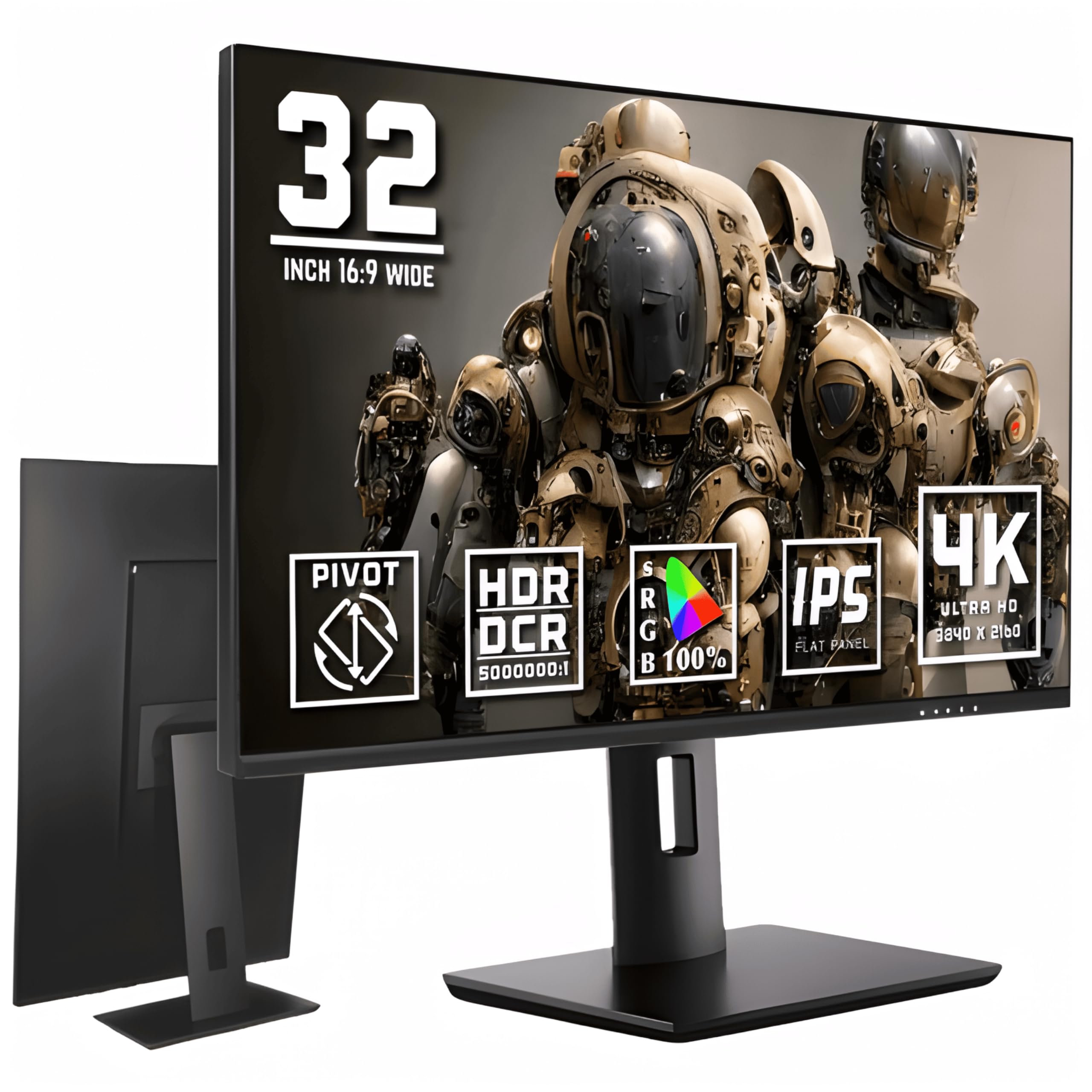 Amazon.co.jp: 4K モニター 32インチ IPS ディスプレイ 高さ調整 回転