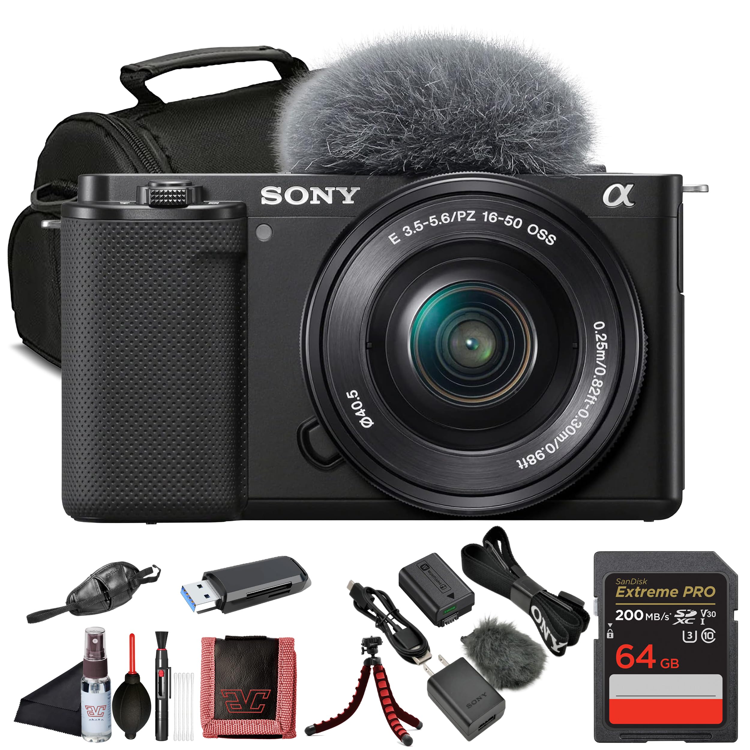 Amazon.com : Sony ZV-E10 Mirrorless Camera Black with 16-50mm