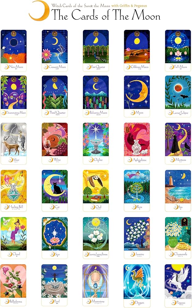 太陽と月の魔女カードwithグリフィン＆ペガサス | 太陽と月の魔女