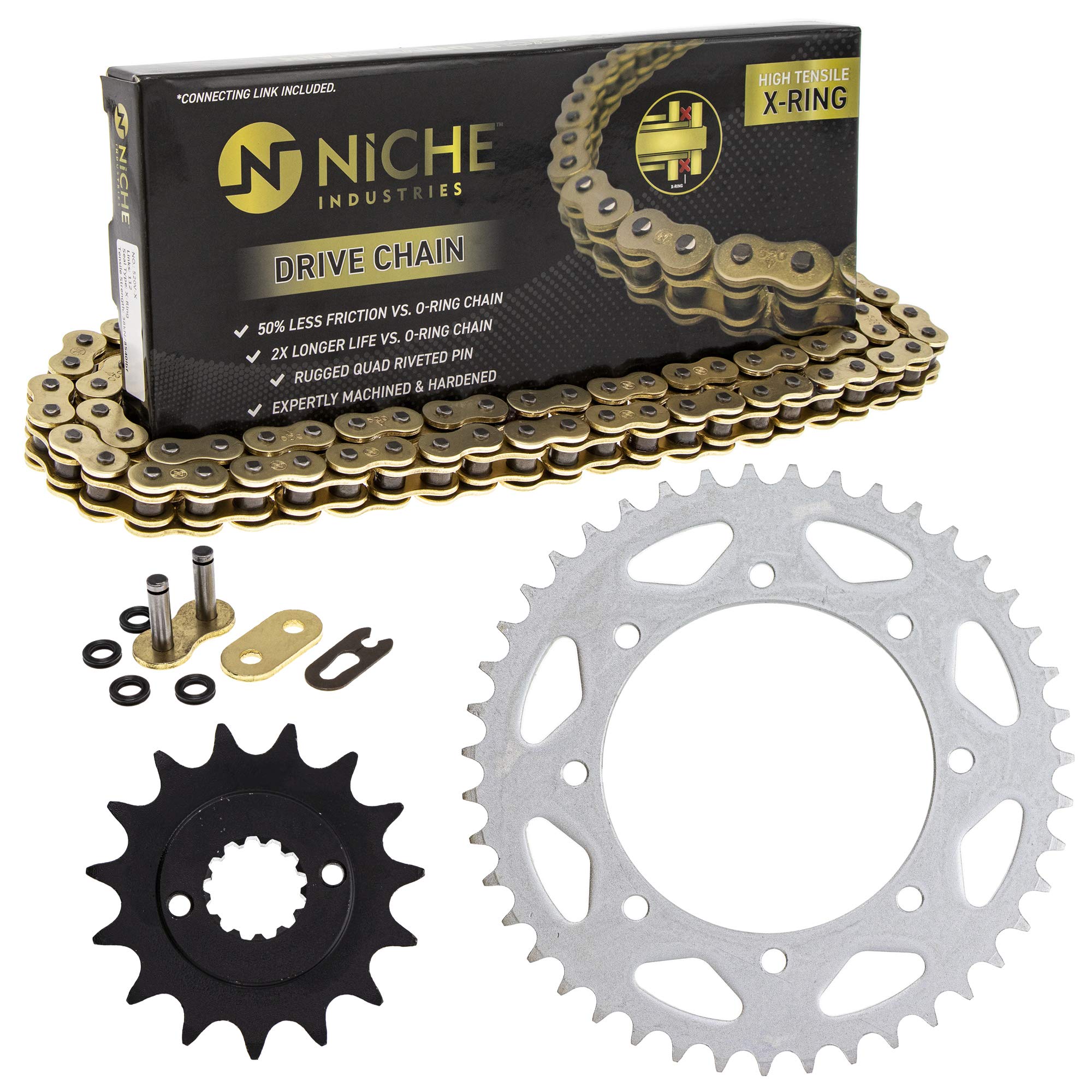 Amazon.com: NICHE Drive Sprocket Chain Combo for Kawasaki KLR650