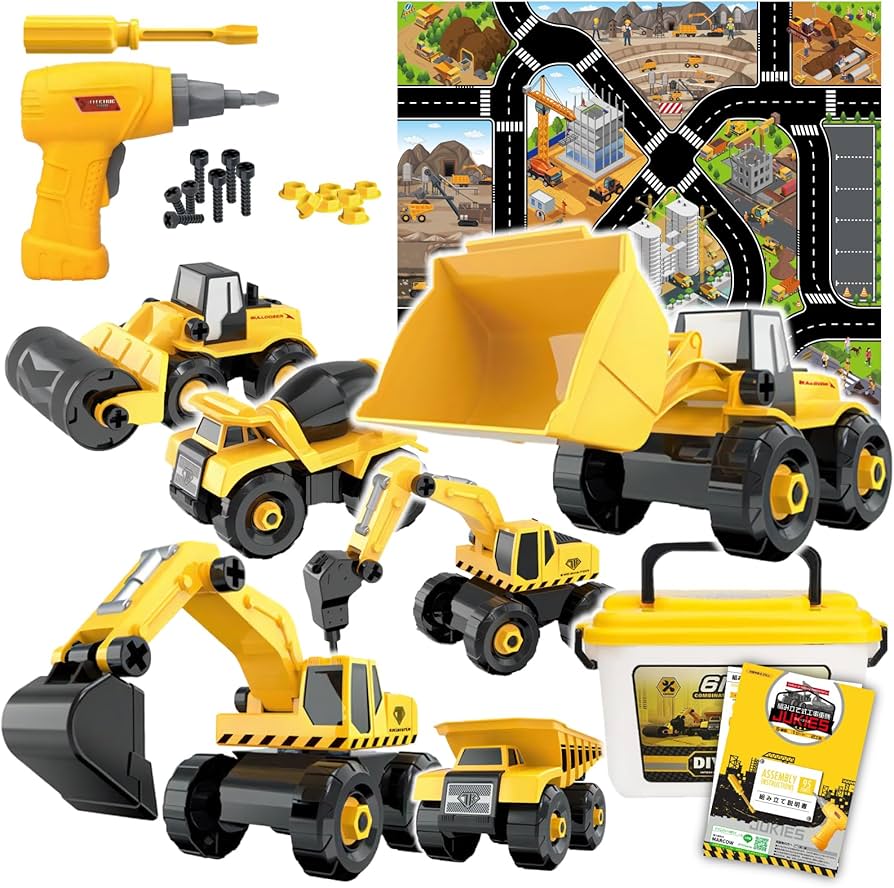 Amazon | 【新仕様】車 組み立て おもちゃ 【 JUKIES 6種類 電動ドリル