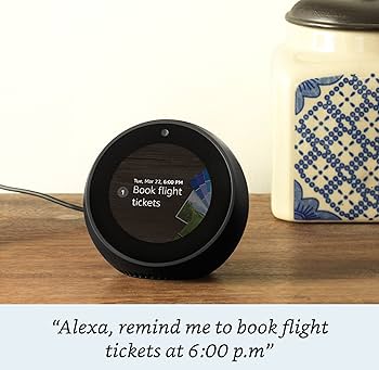 Echo Spot – Smart Alarm Clock with Alexa - White : Amazon.in